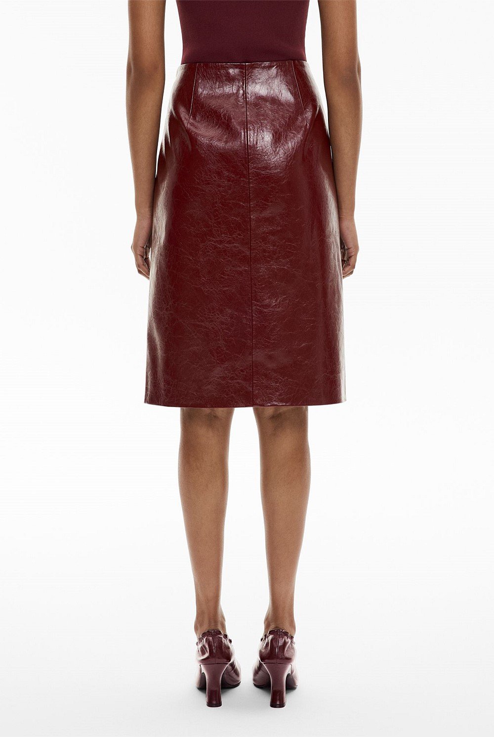 Front Split Midi Skirt