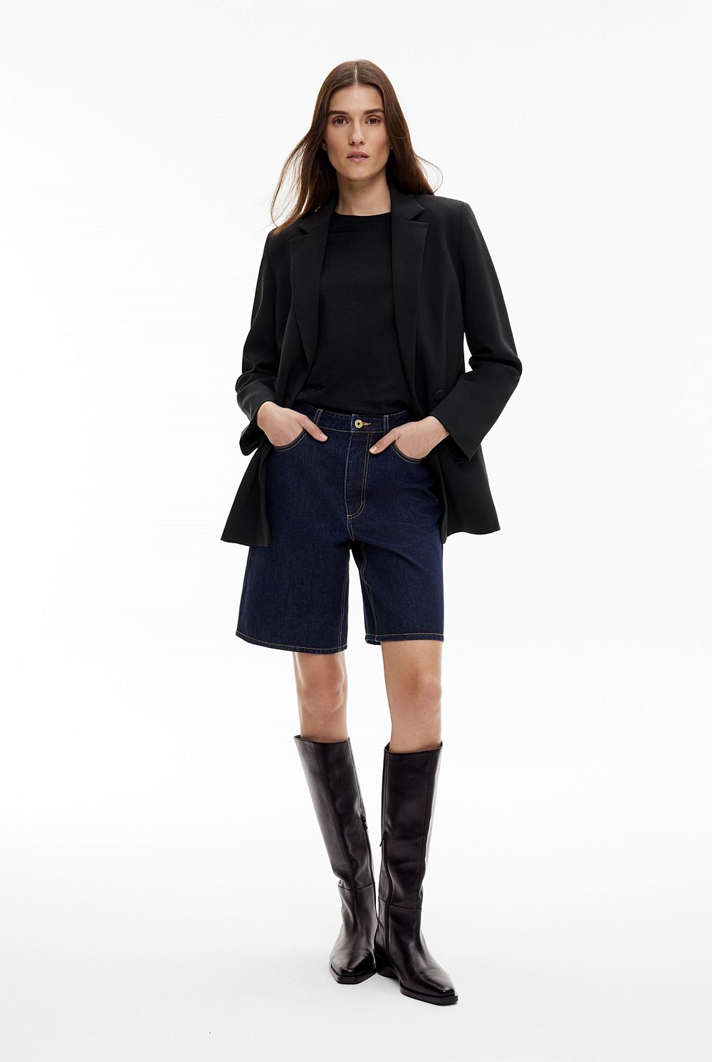 Denim Bermuda Shorts