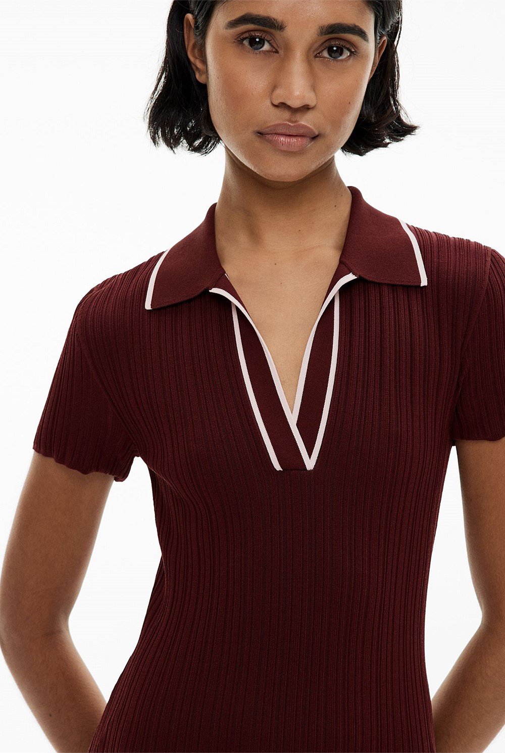 Polo Rib Knit Dress