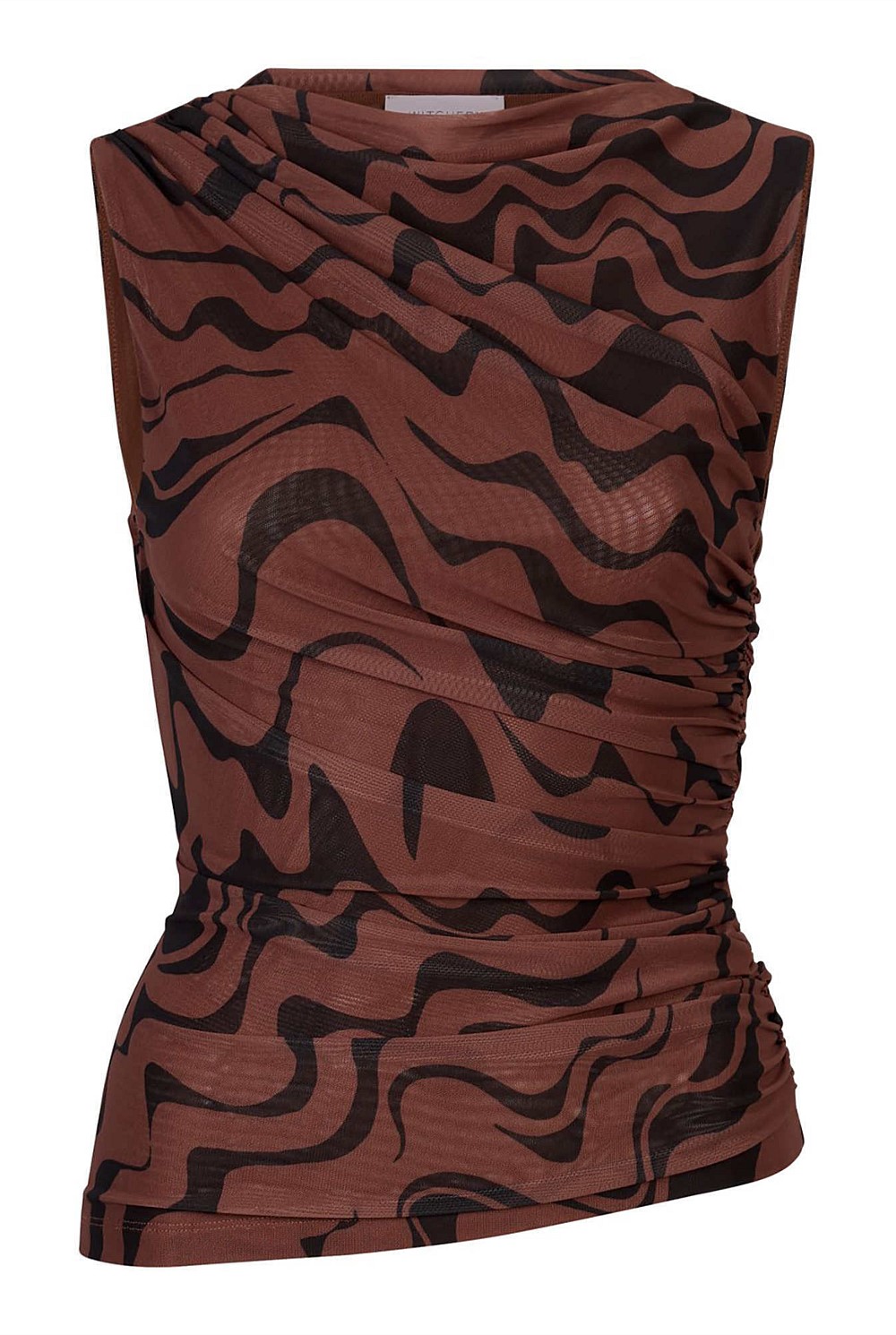 Mesh Drape Tank Top