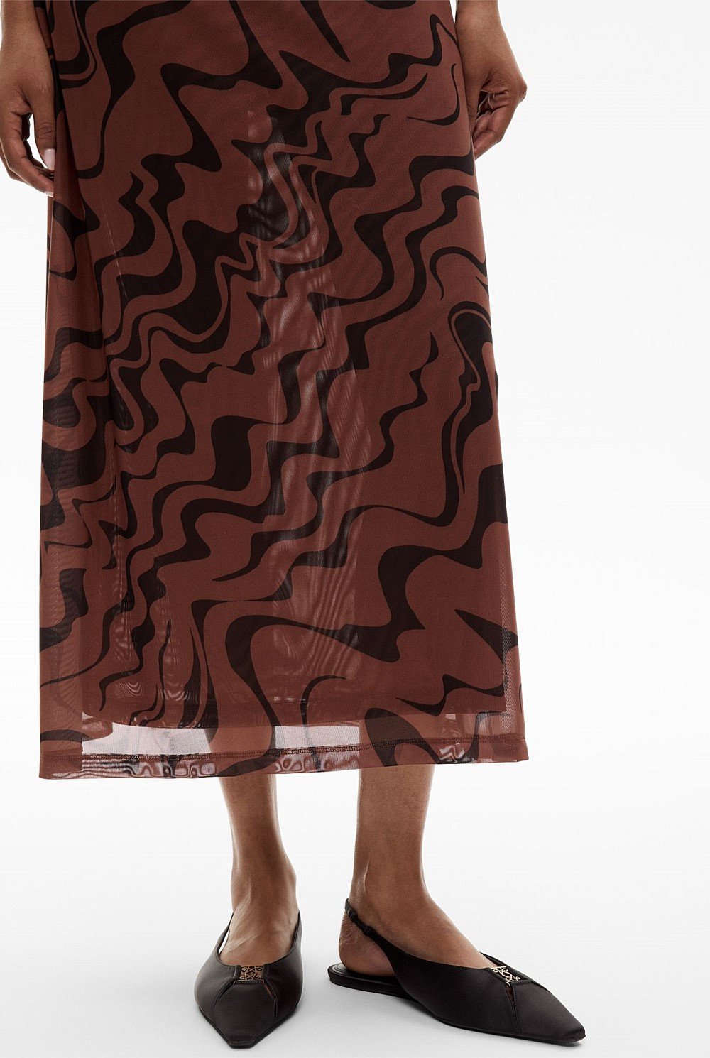 Mesh Drape Tank Dress