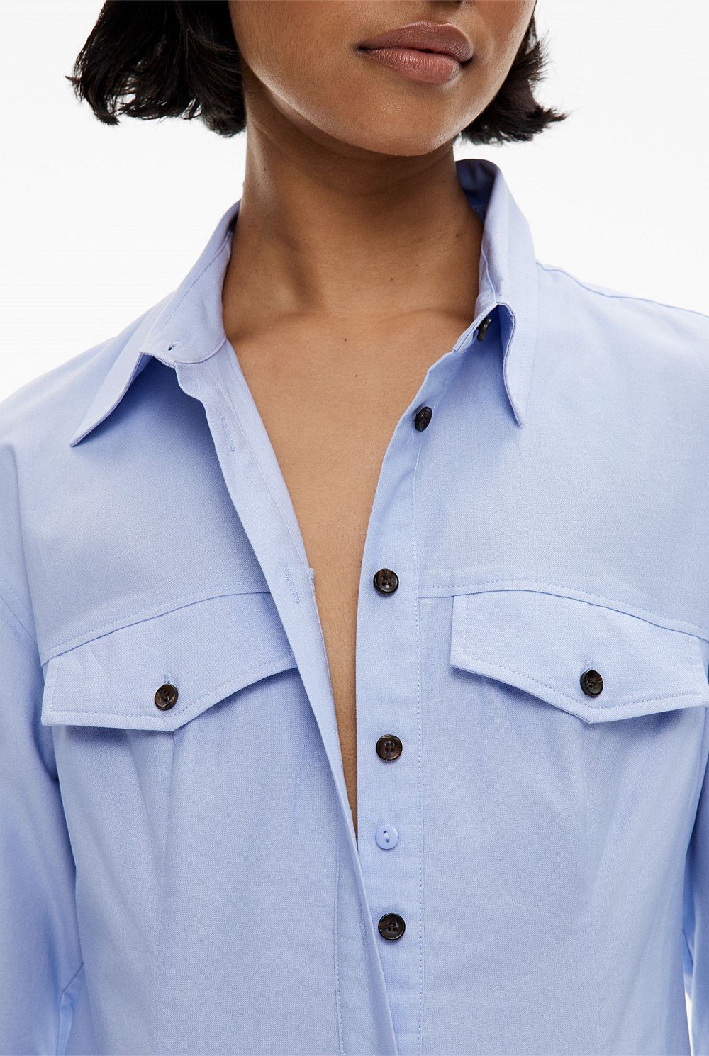 Godet Shirt Dress