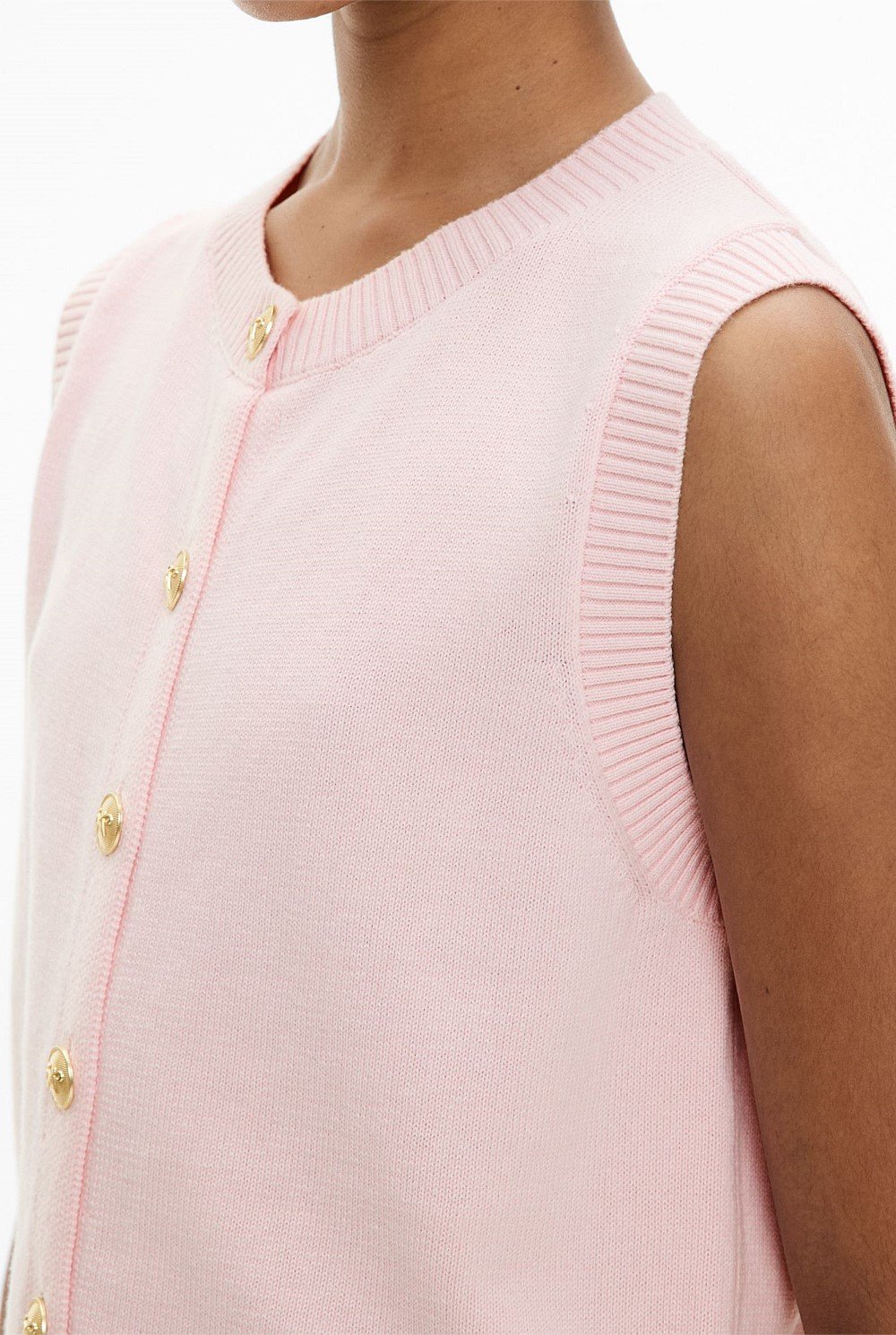 Knit Button Tank Top