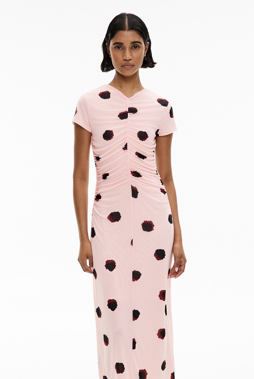 Gather Mesh Dress