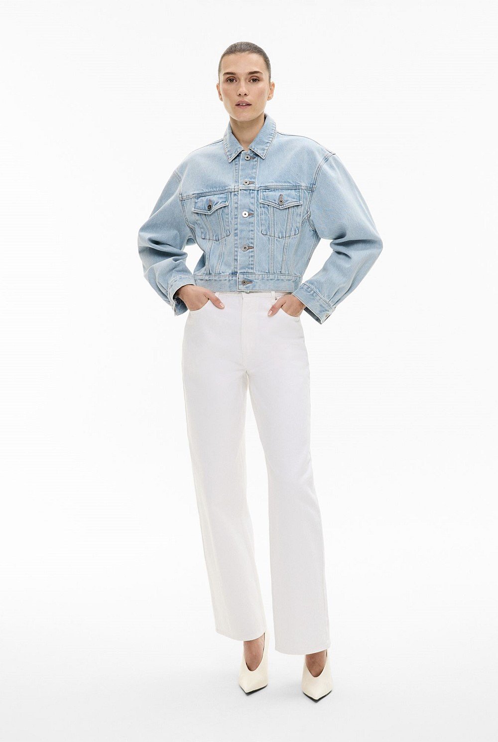 Zip Denim Jeans