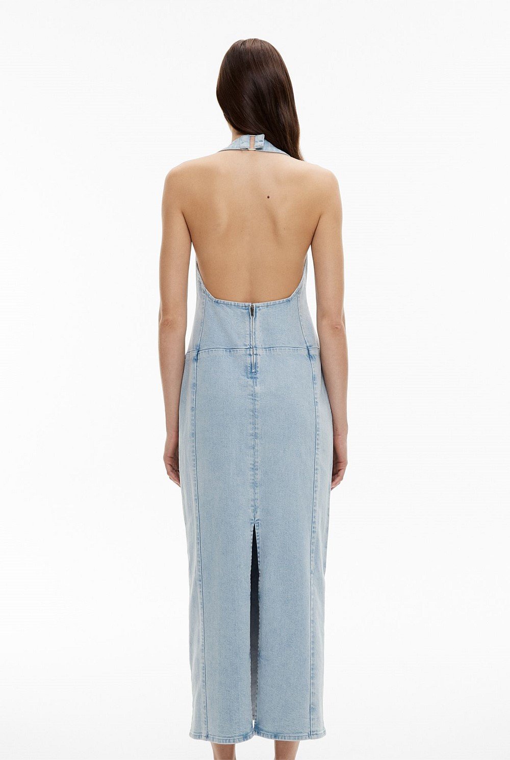 Backless Denim Dress