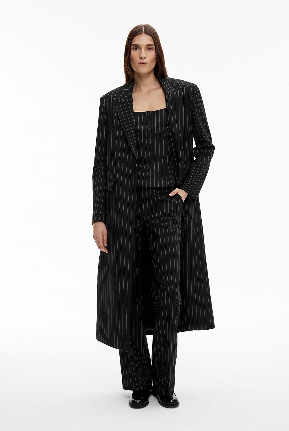 Pinstripe Fitted Top