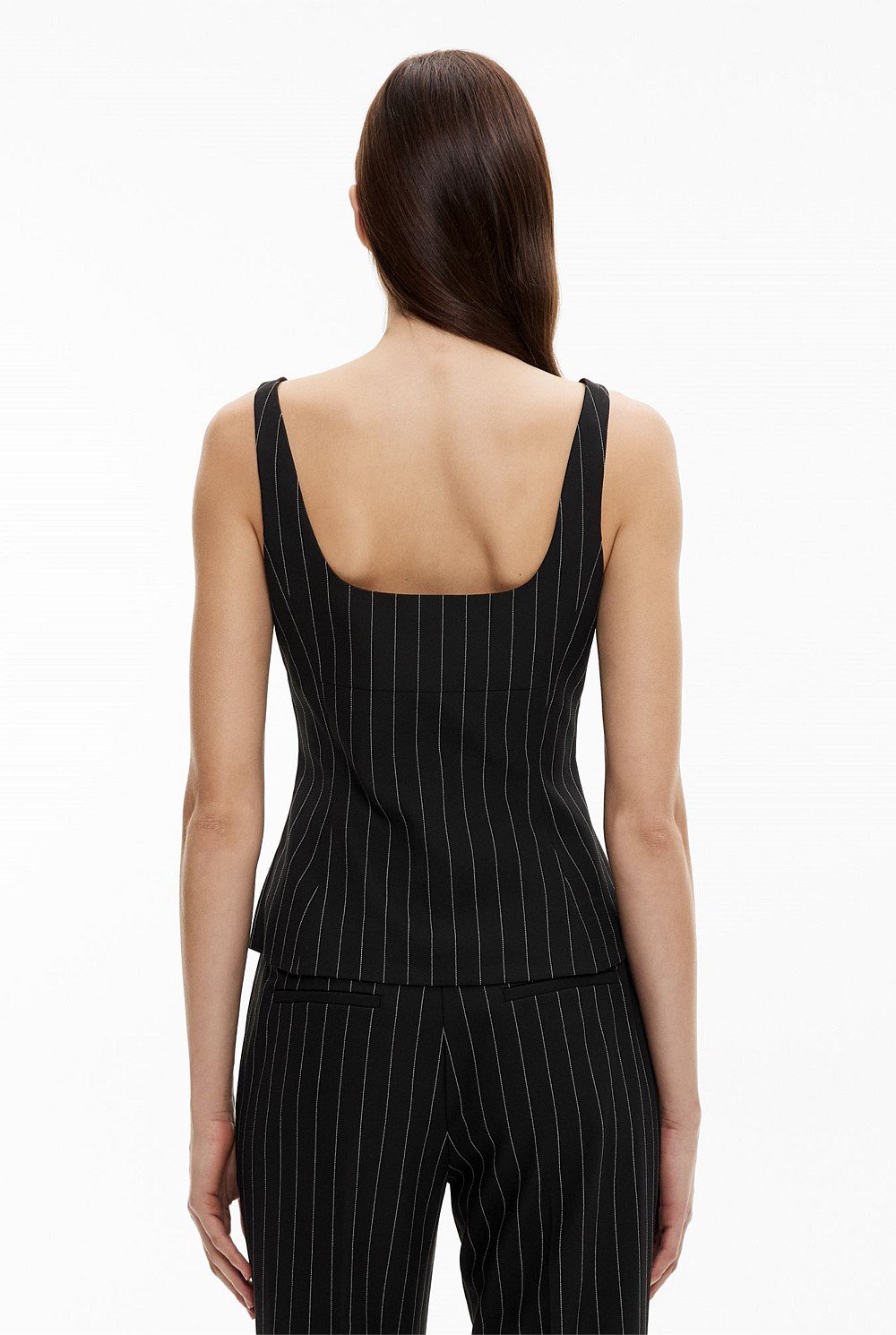 Pinstripe Fitted Top