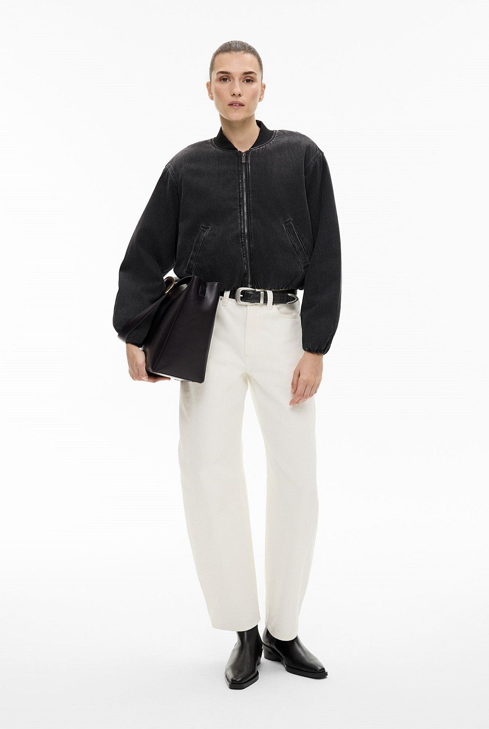 Bubble Hem Denim Jacket