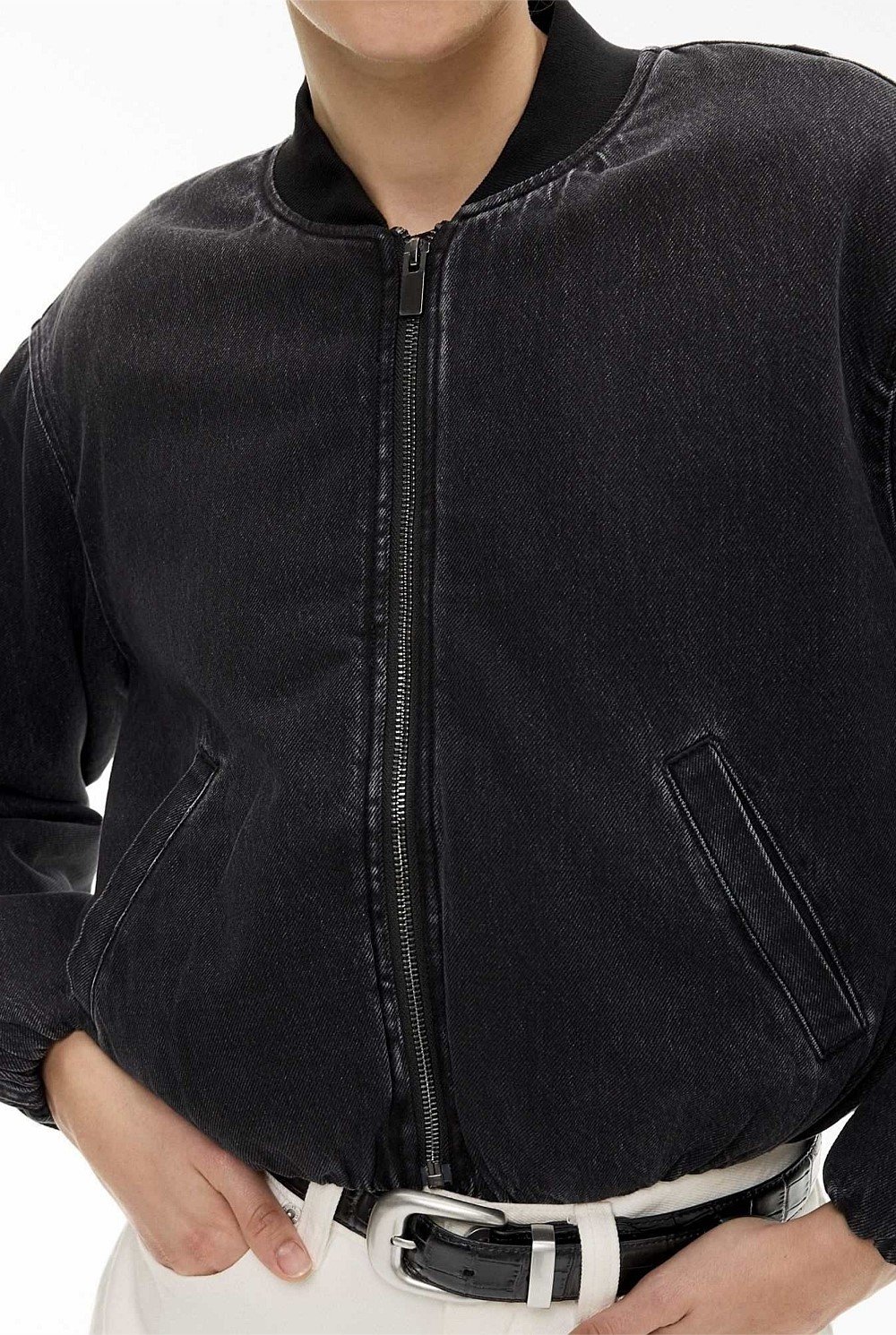 Bubble Hem Denim Jacket