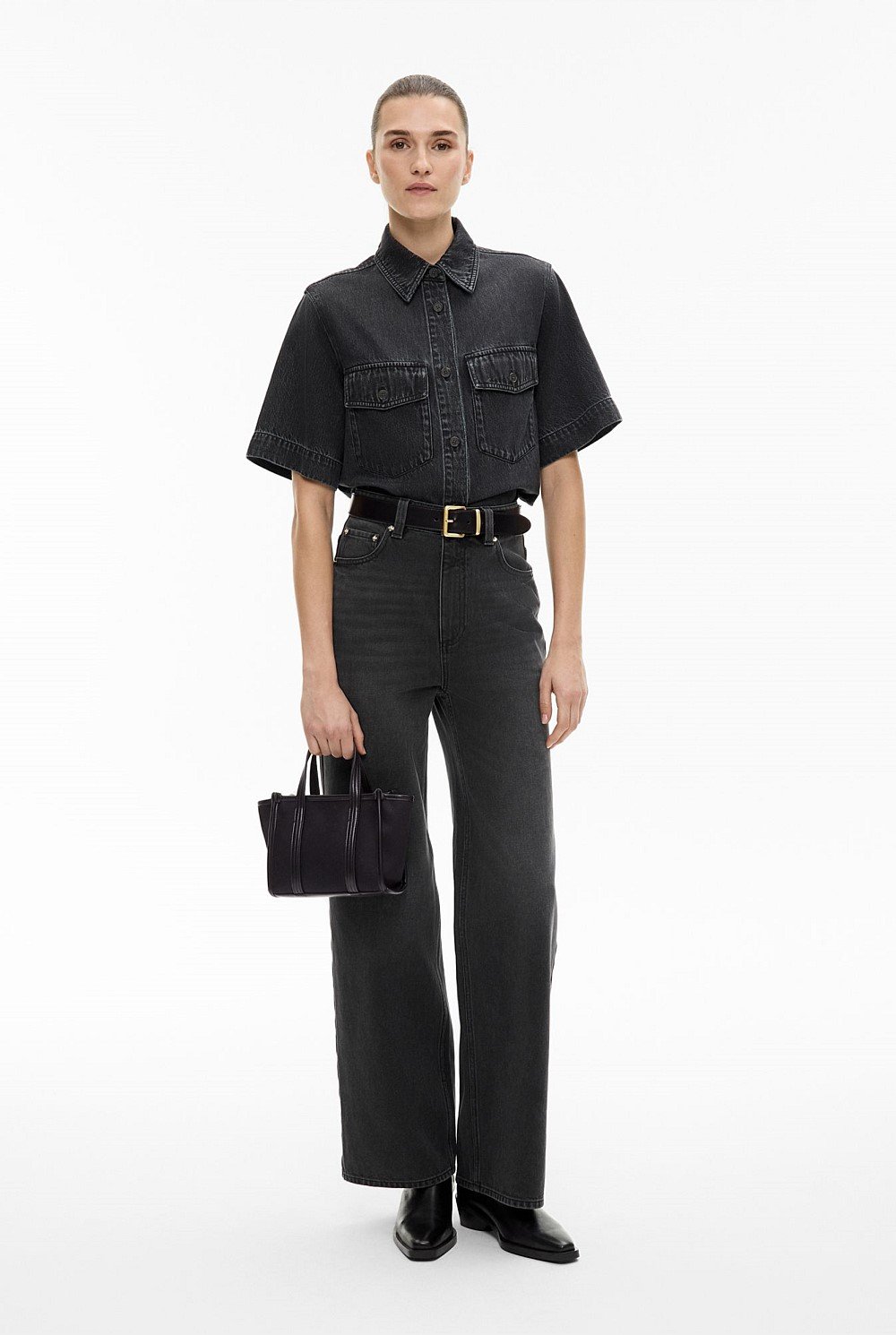 Button Detail Jeans