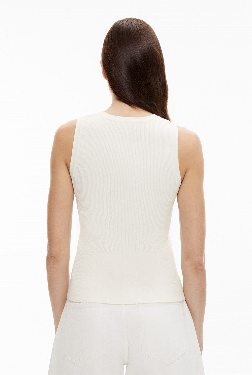 Zip Front Knit Tank Top
