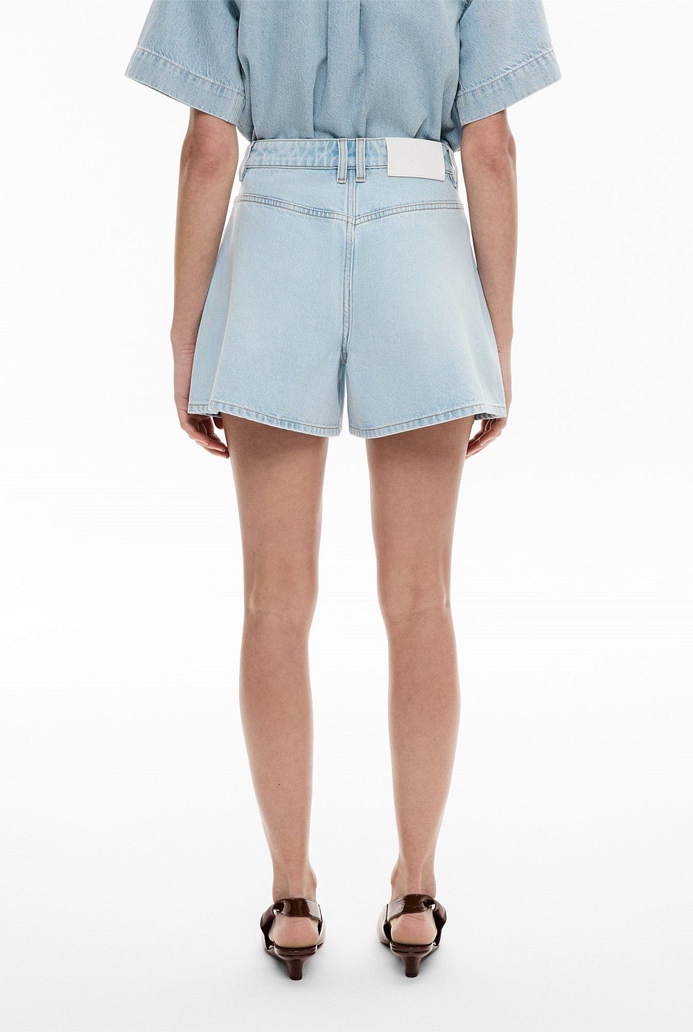 A Line Denim Shorts