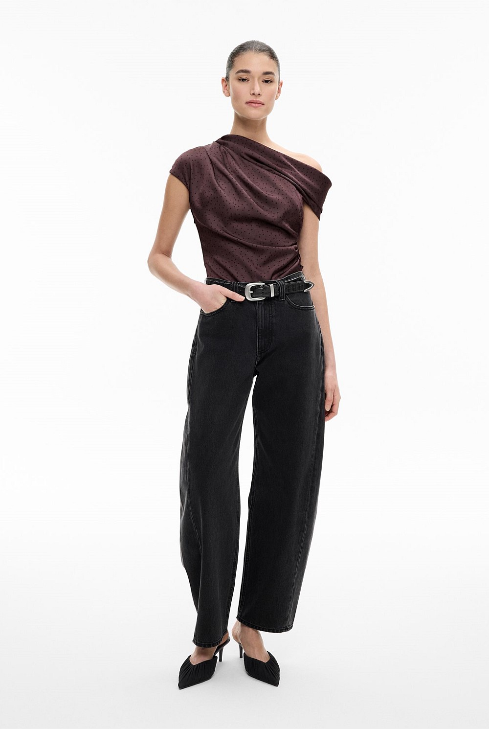 Draped Shoulder Top