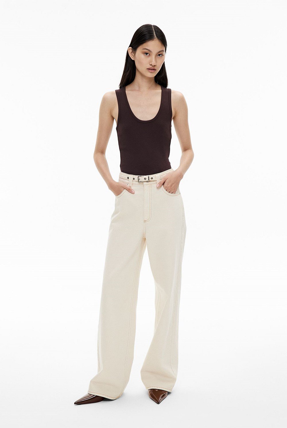 Scoop Rib Tank Top