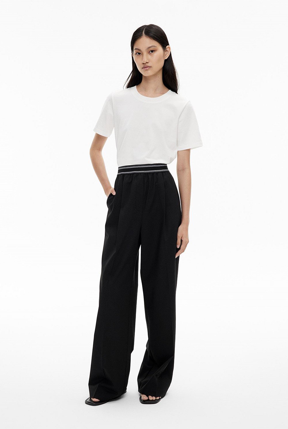 Elastic Detail Pants
