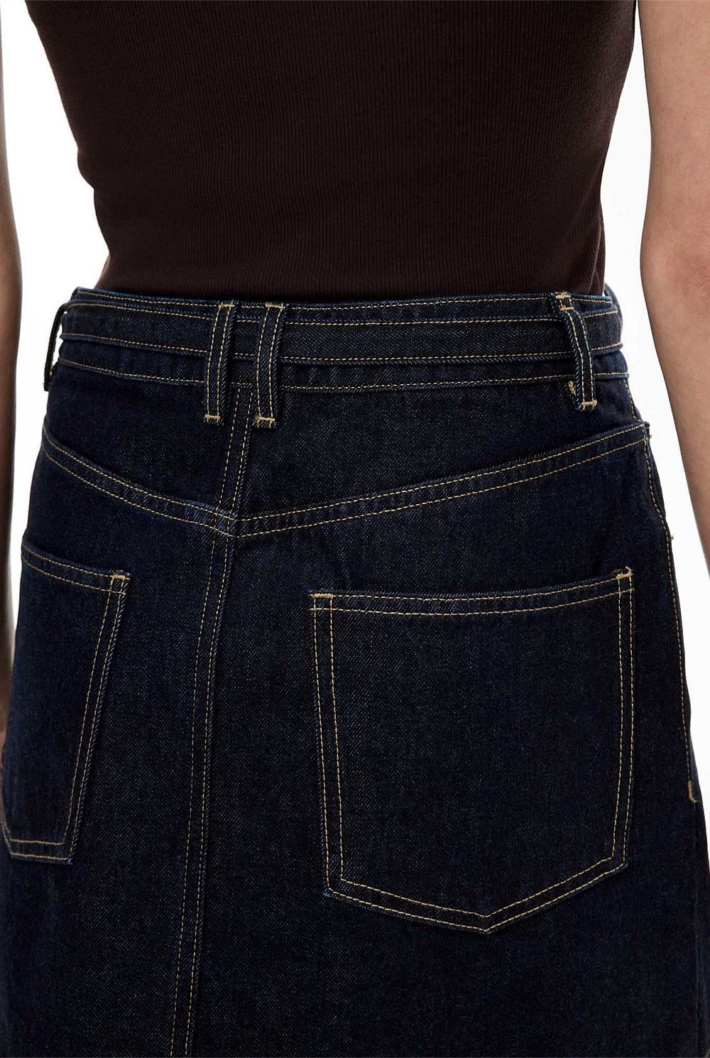 Denim Belt Mini Skirt