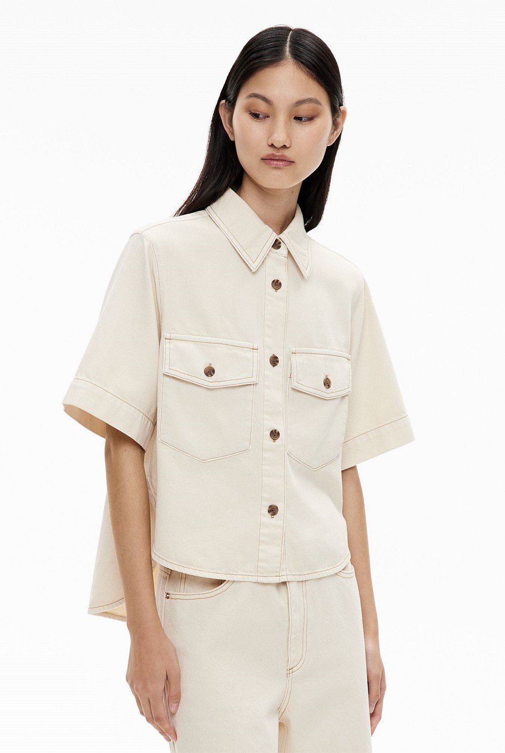 Patch Pocket Denim Shirt