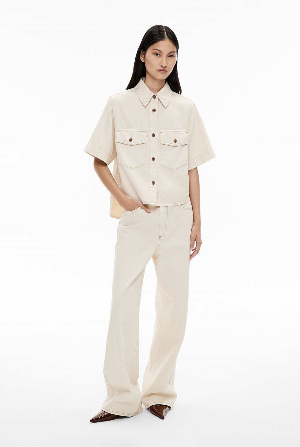 Patch Pocket Denim Shirt
