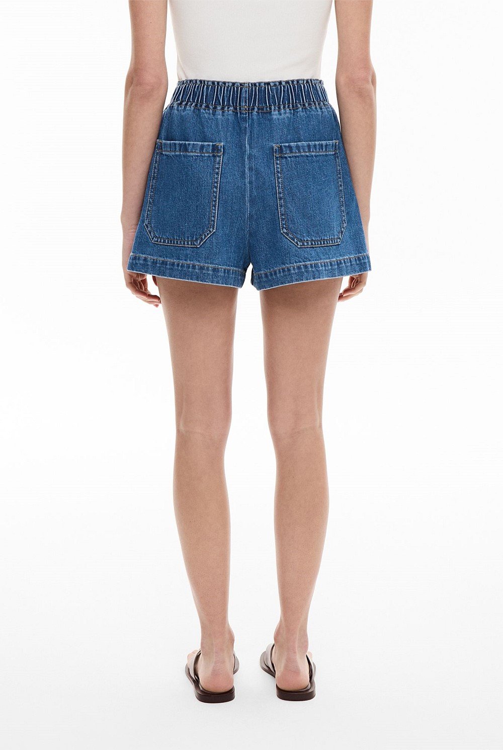 Denim Pull On Shorts