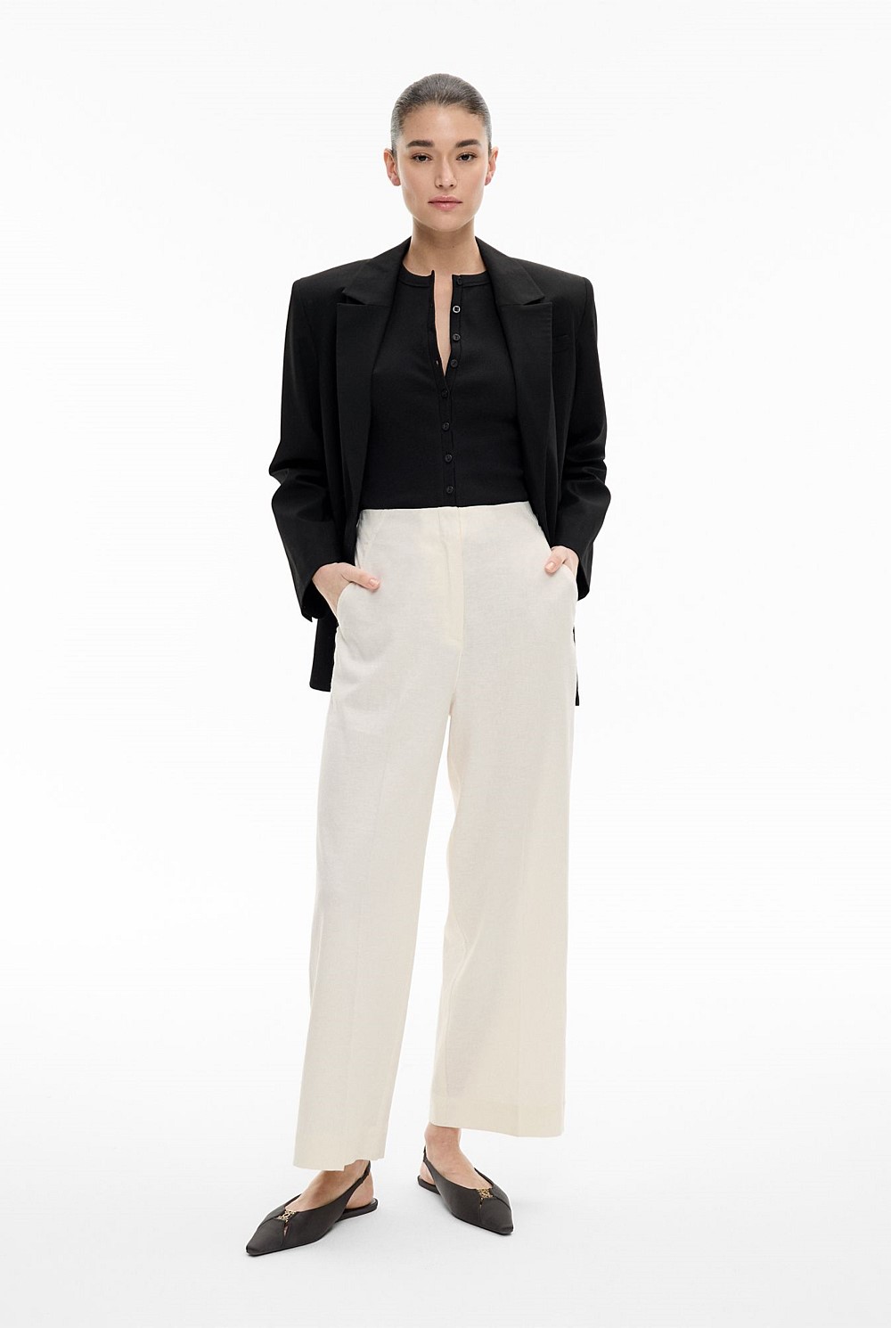 Linen Crop Pants