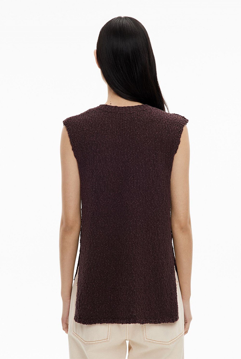 Textured V Neck Tank Top