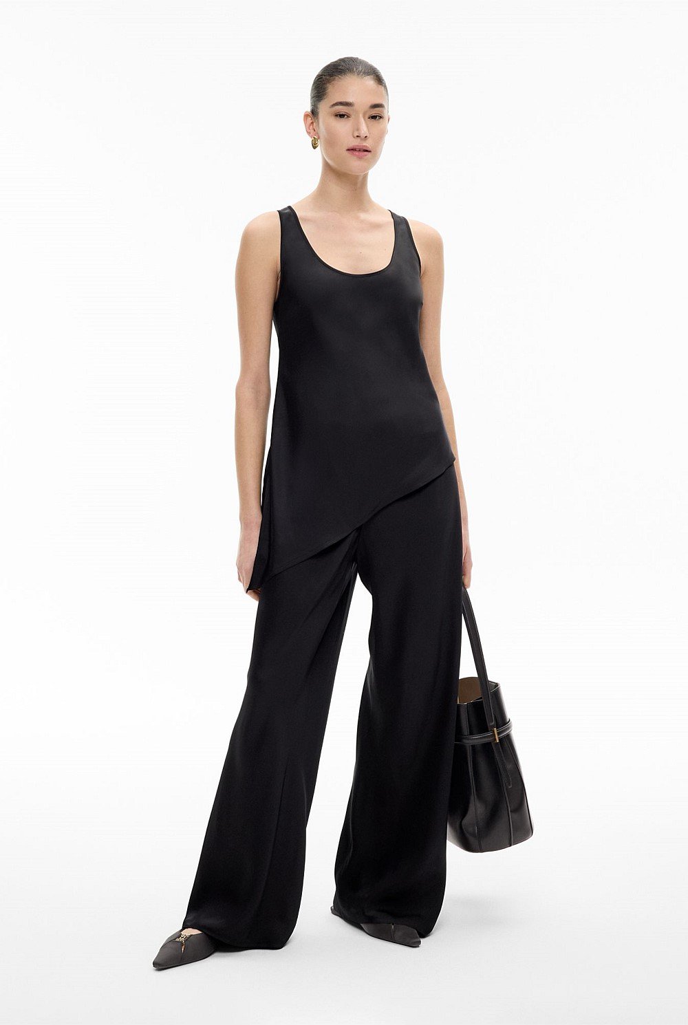 Asymmetrical Scoop Tank Top