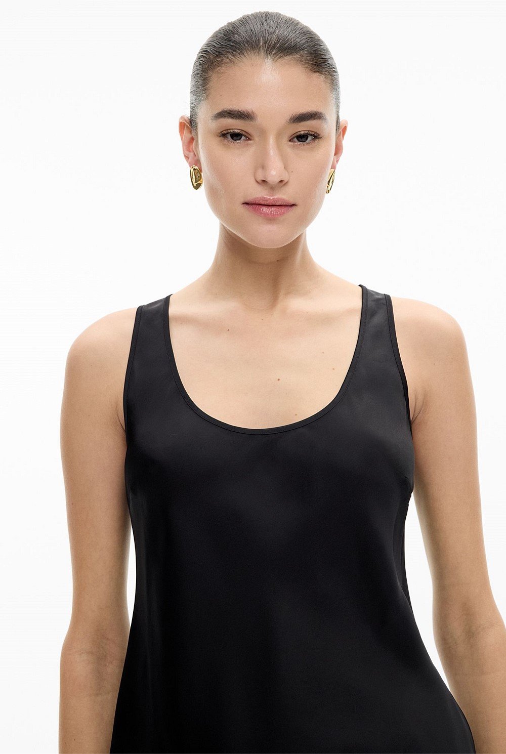 Asymmetrical Scoop Tank Top