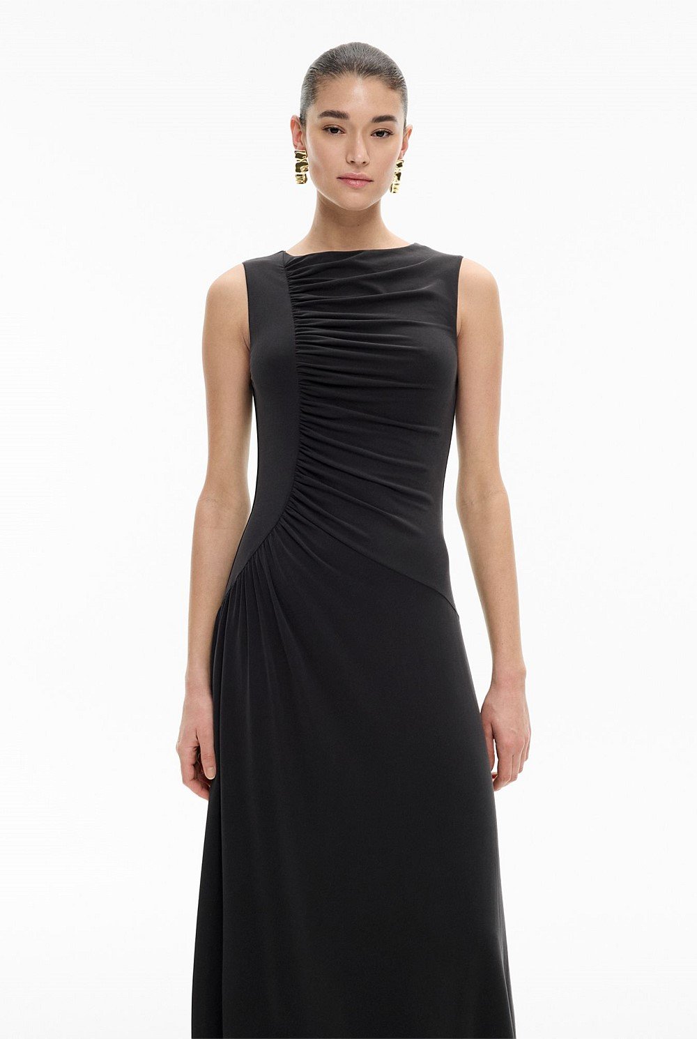 Gathered Jersey Dress