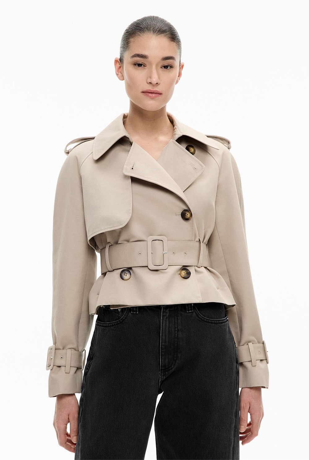 Cropped Trench Jacket