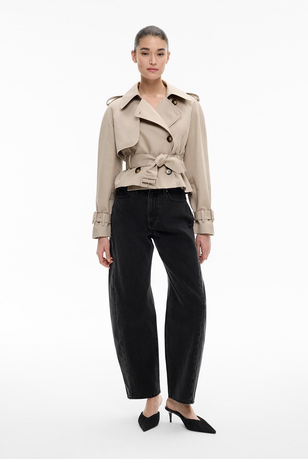 Cropped Trench Jacket