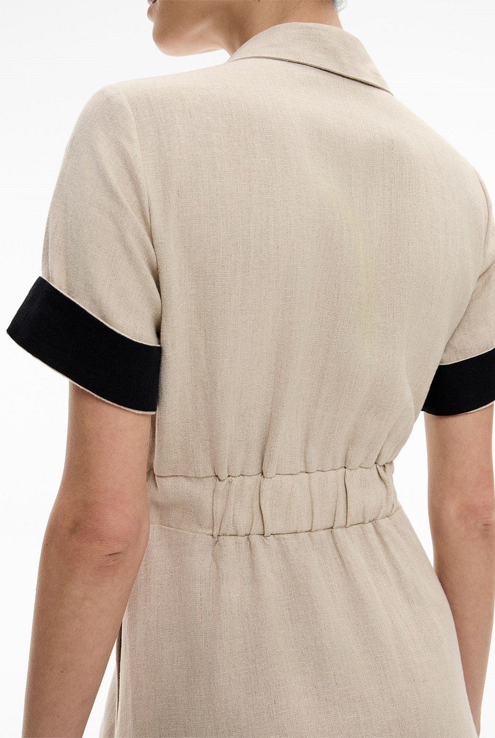 Eyelet Detail Midi Dress