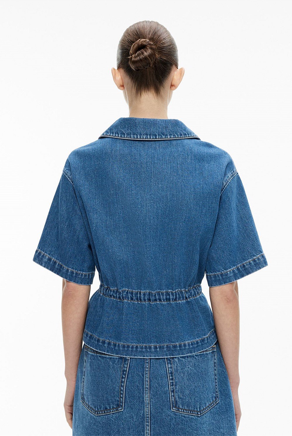 Bow Denim Shirt