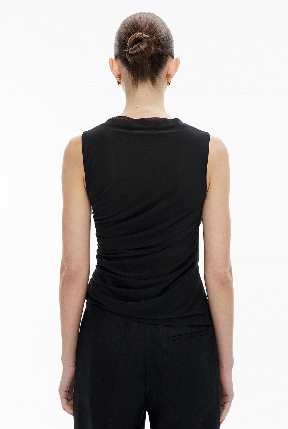 Mesh Drape Tank Top
