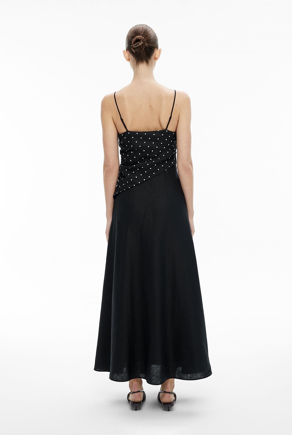 Spot Bodice Maxi Dress