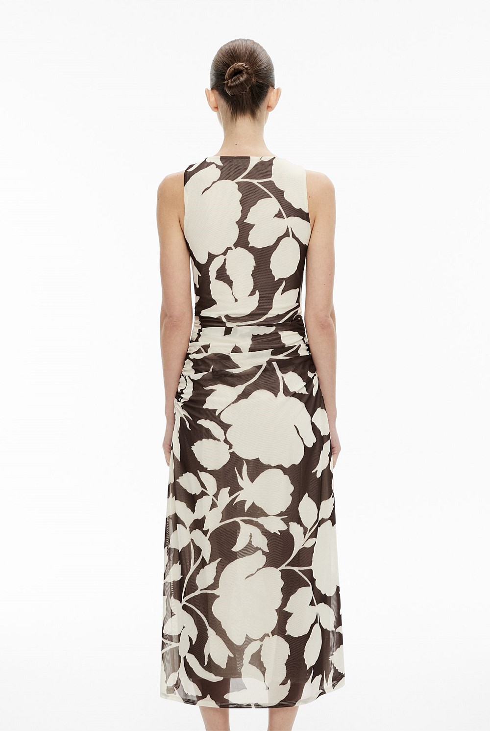 Twist Scoop Mesh Dress