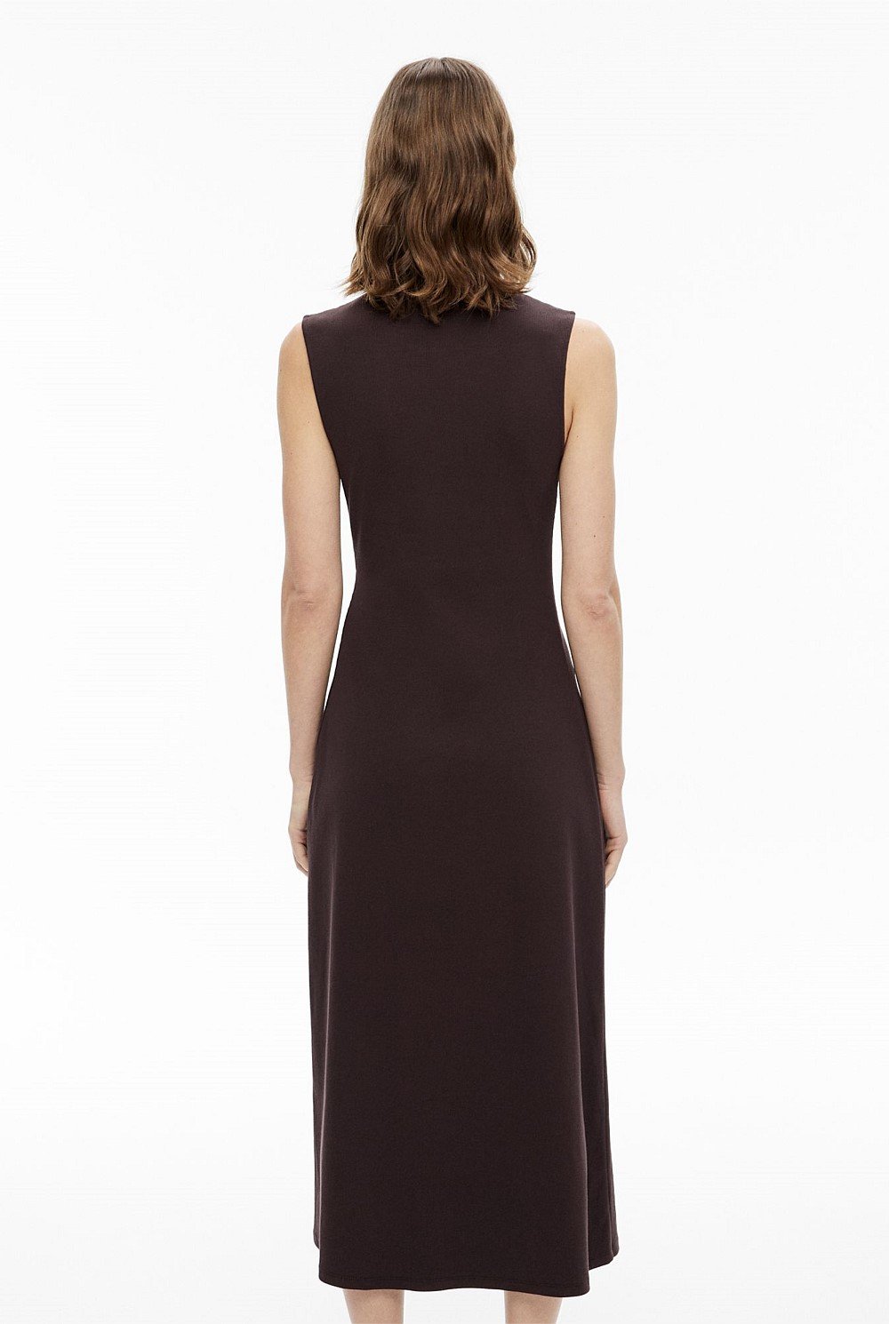 Trim Detail Rib Dress