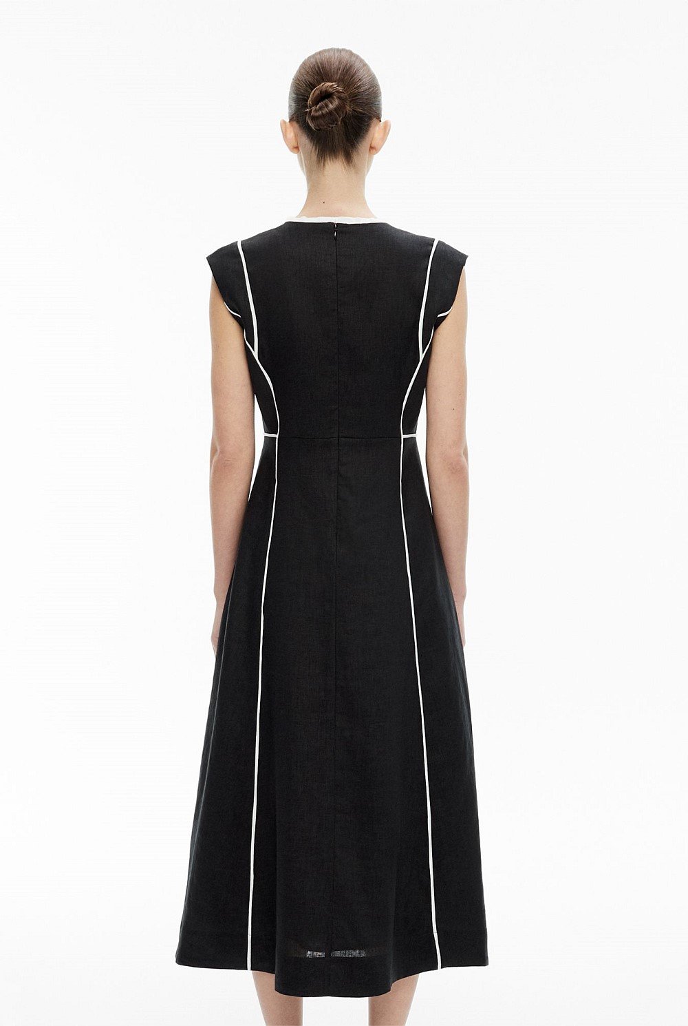 Piped Midi Dress