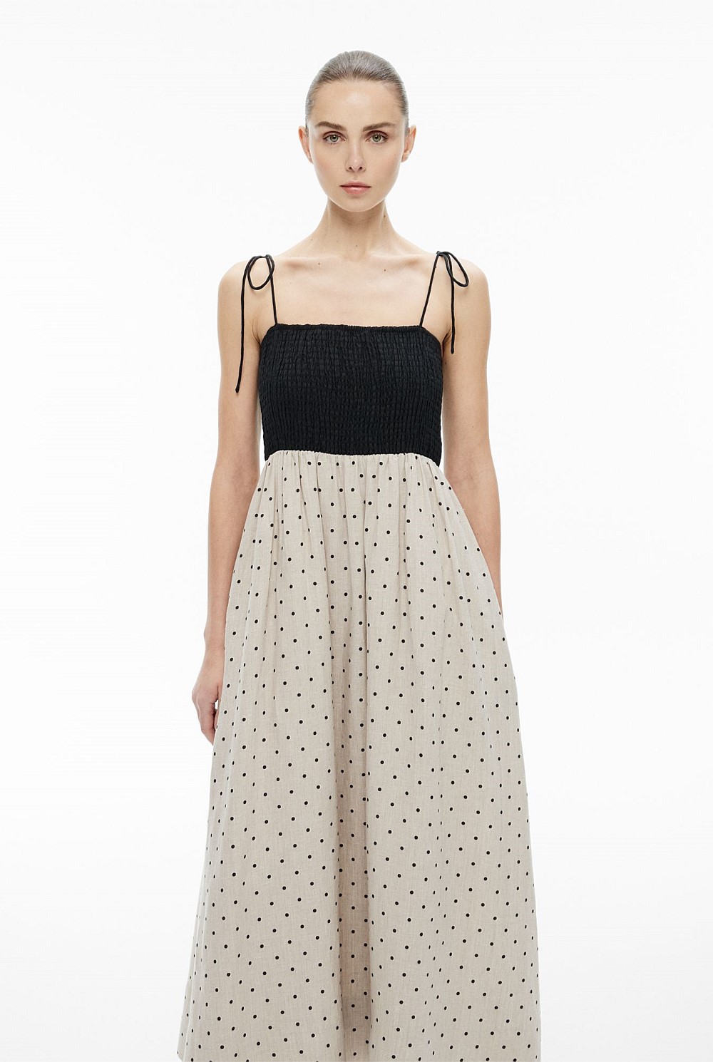 Shirred Maxi Dress