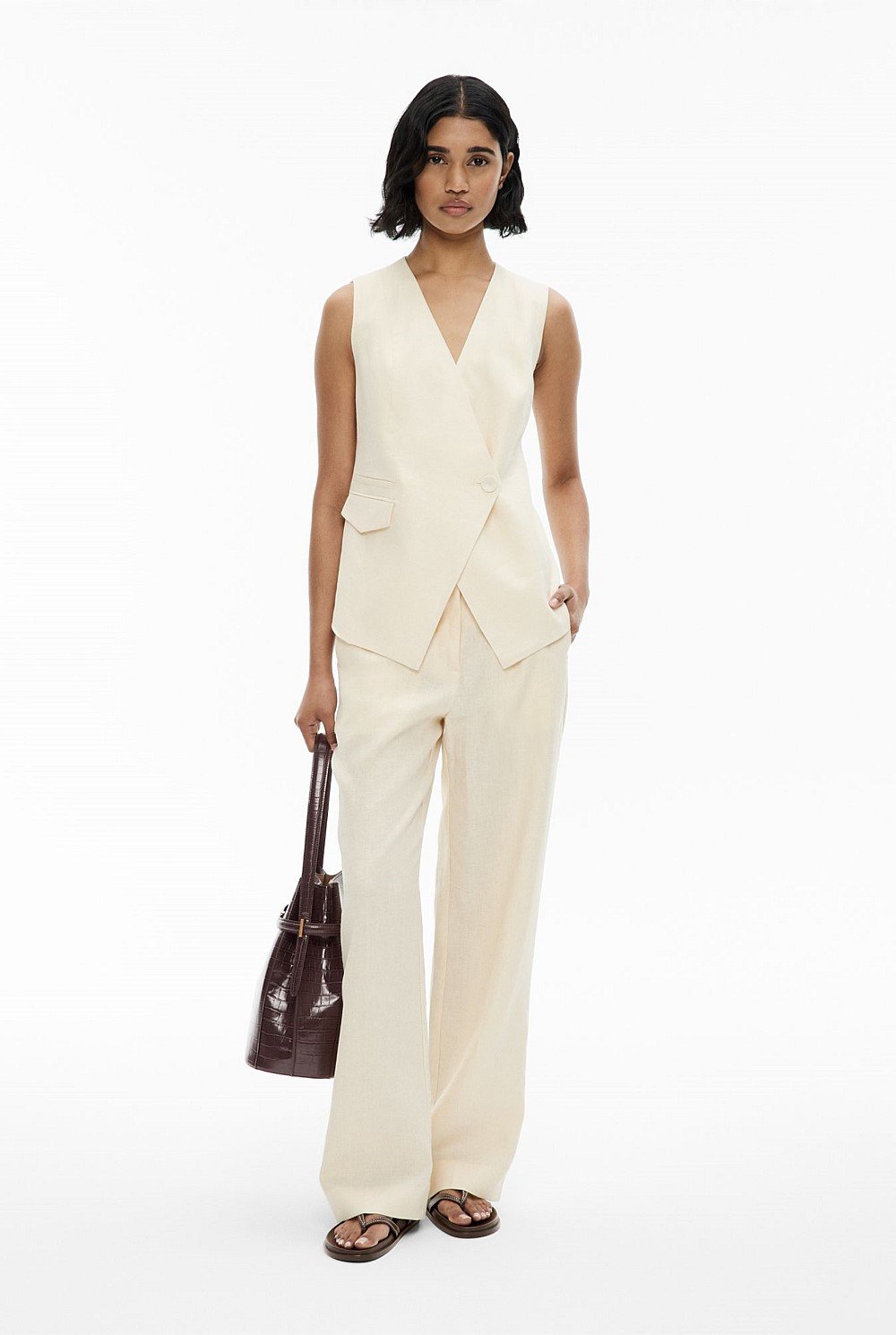 Overlap Button Vest