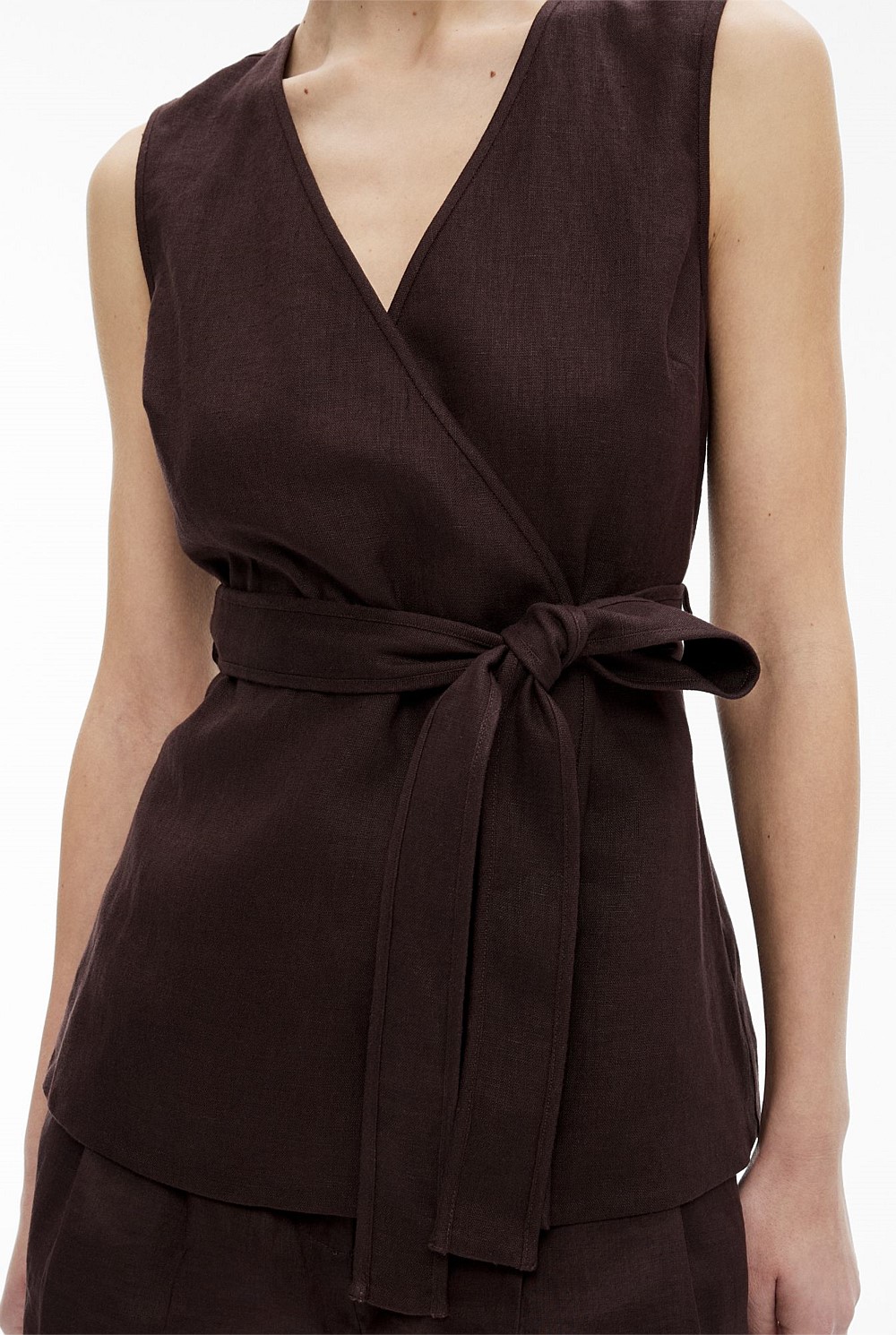 Longline Linen Vest