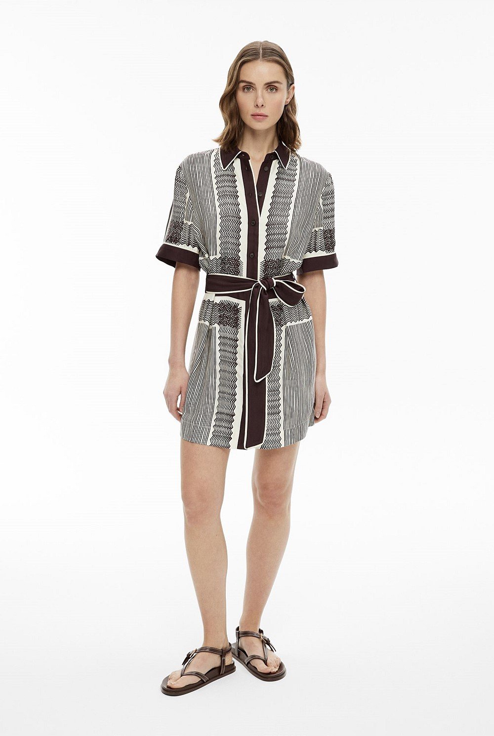 Self Tie Shirt Dress