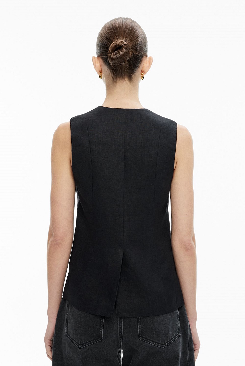 Overlap Button Vest