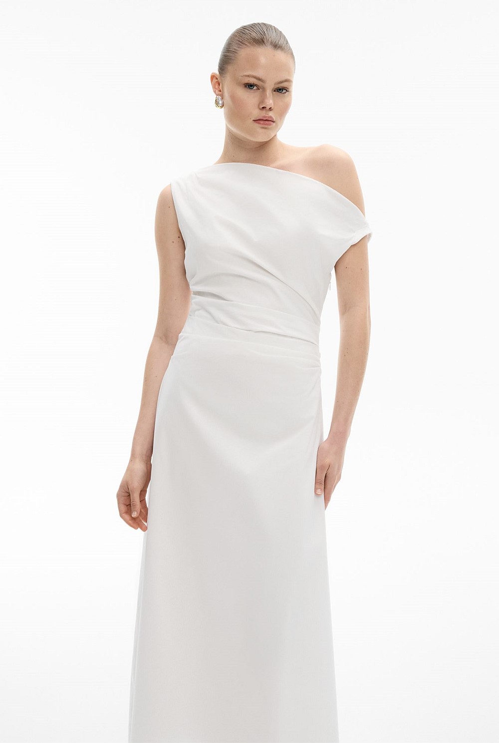 Asymmetric Shoulder Dress