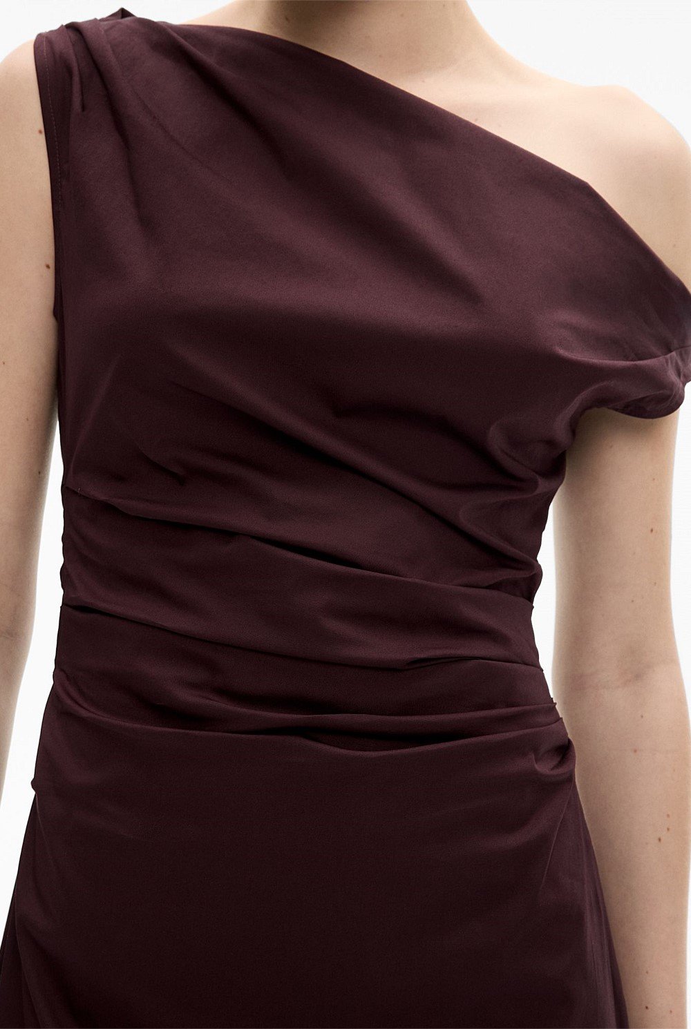 Asymmetric Shoulder Dress