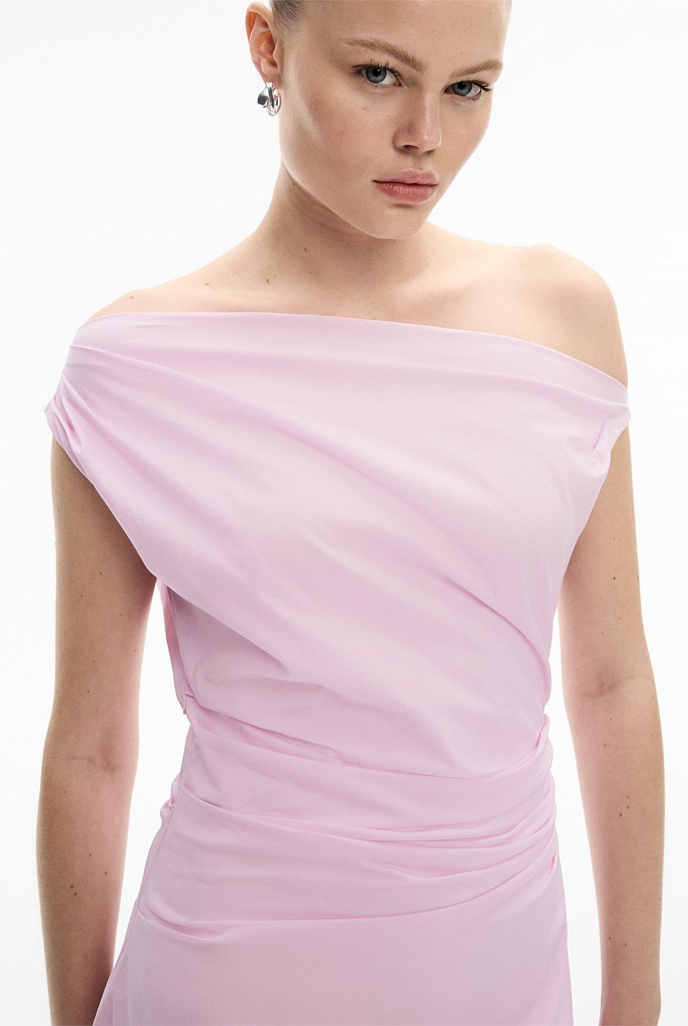 Asymmetric Shoulder Dress