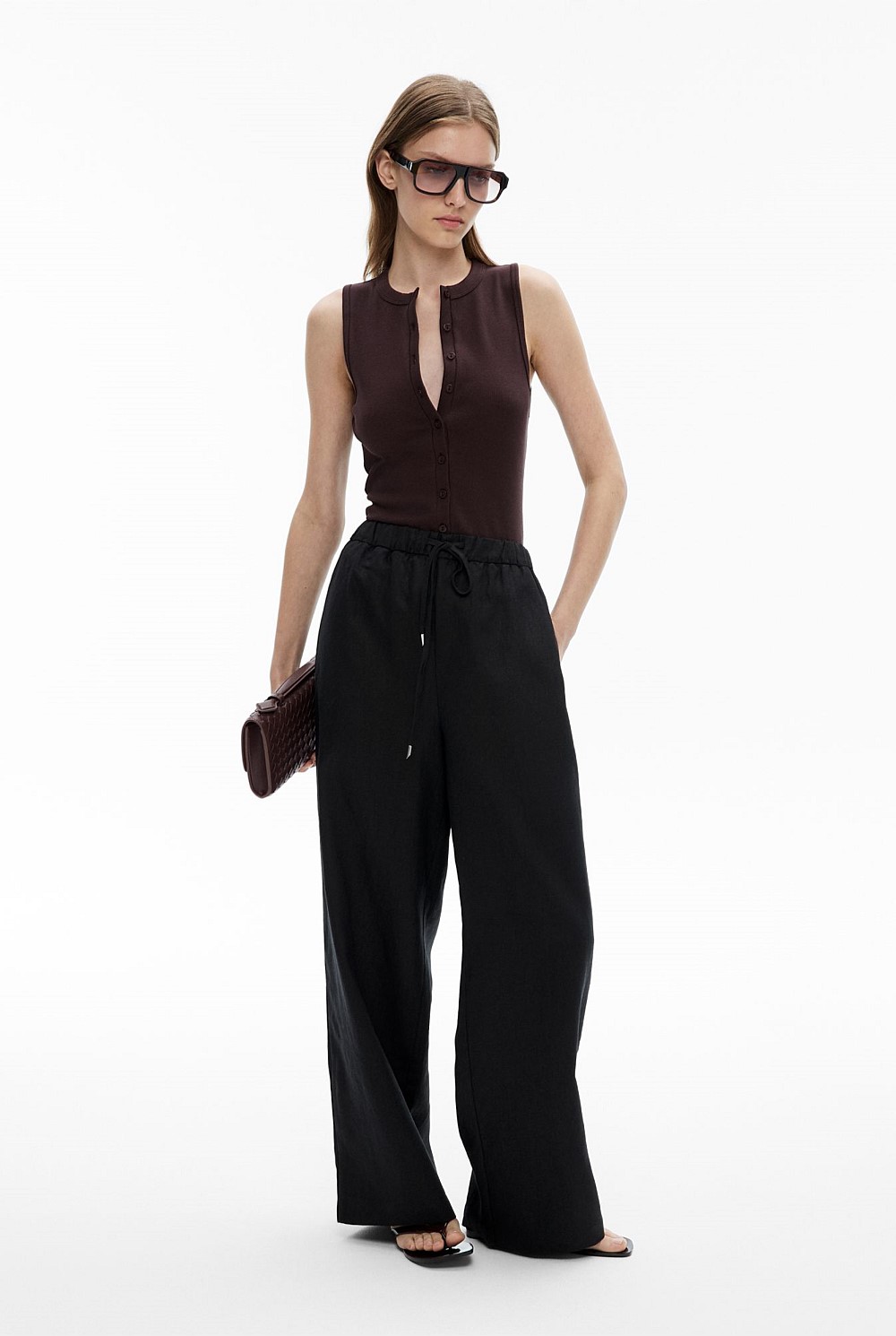Button Longline Tank Top