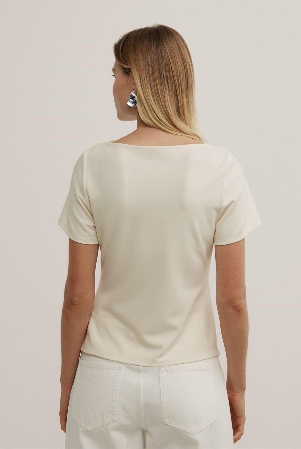 Tuck Wide Neck T-Shirt