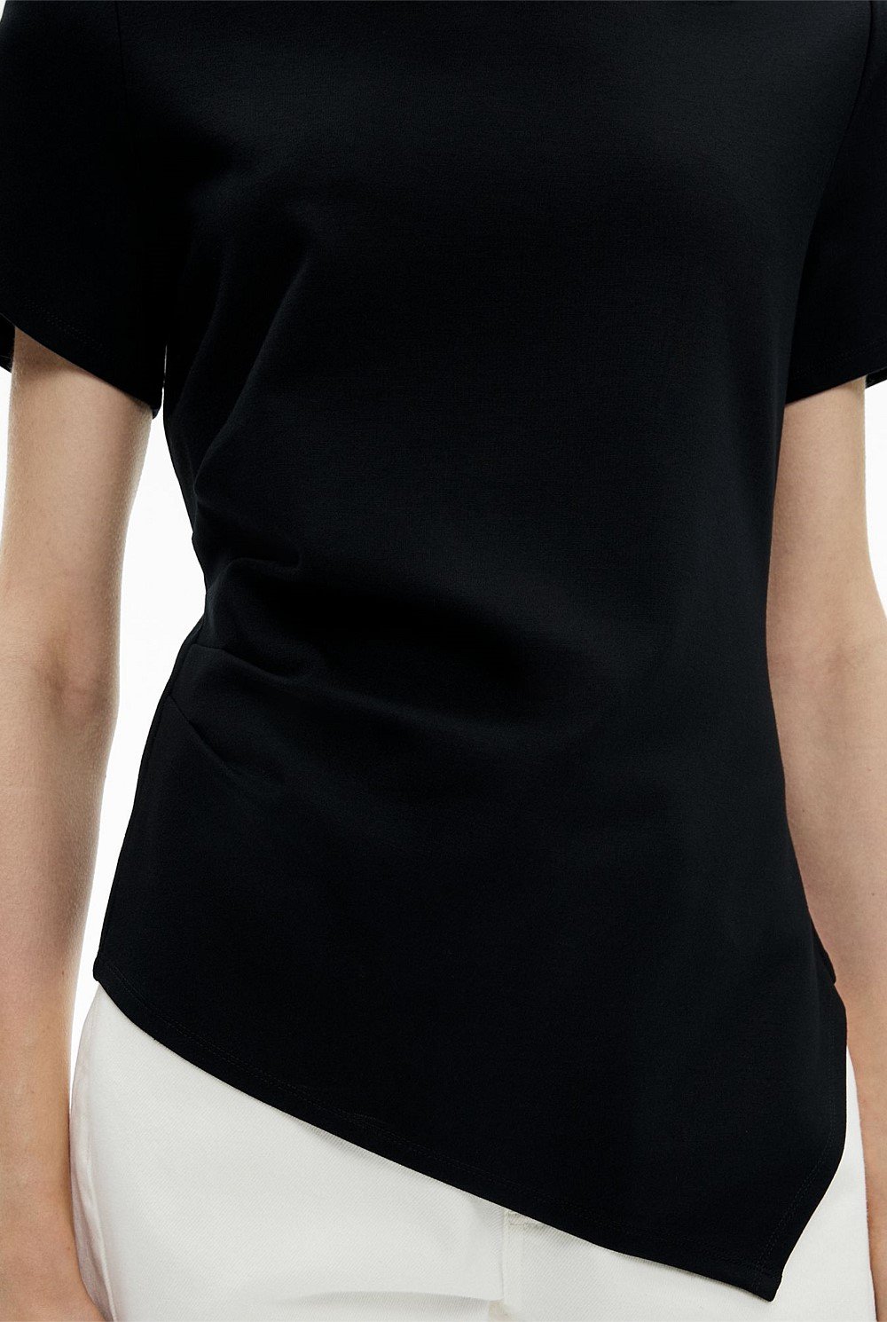 Tuck Wide Neck T-Shirt