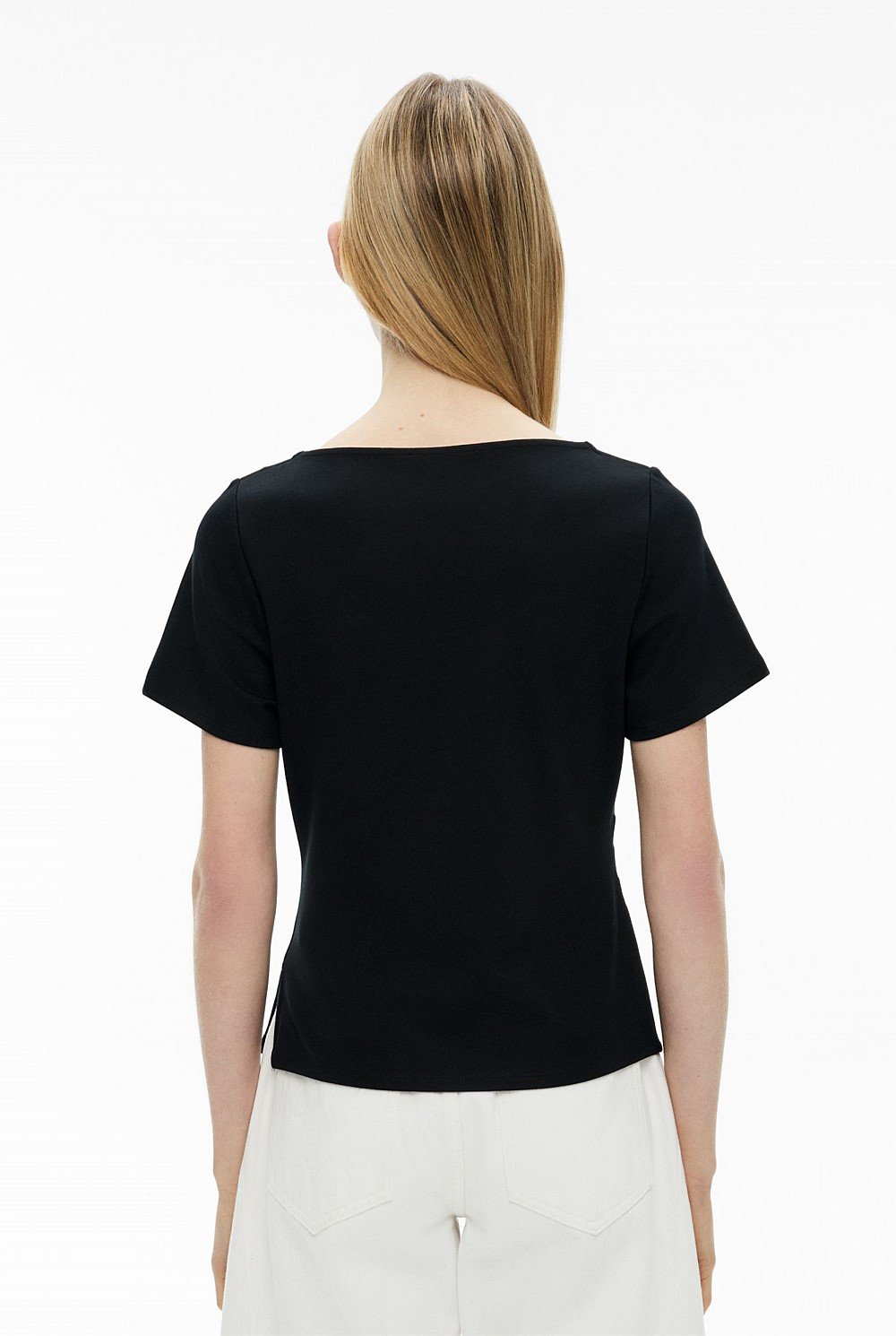Tuck Wide Neck T-Shirt